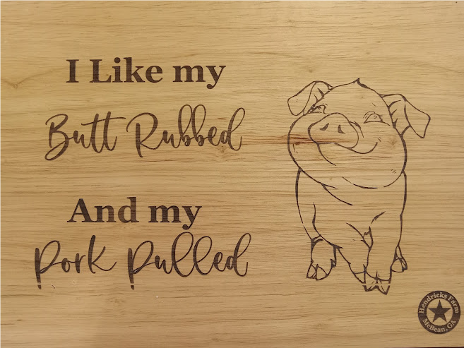 Laser Engraved Rubber Wood Cutting Board 14 x 10 - Made by Local
